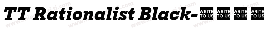 TT Rationalist Black字体转换